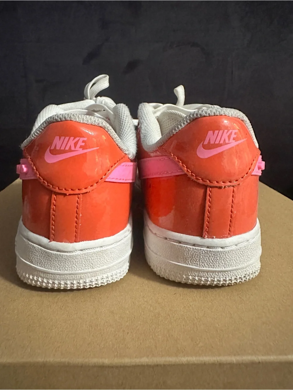 Nike Kids Low-Top Sneakers in Pink and Orange